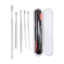 5 шт./компл. высокое качество Нержавеющая сталь уха нарезание резьбы уха Чистый ушной серы обезжиренное ухо выбор простой в использовании для хорошего для чистки ушей