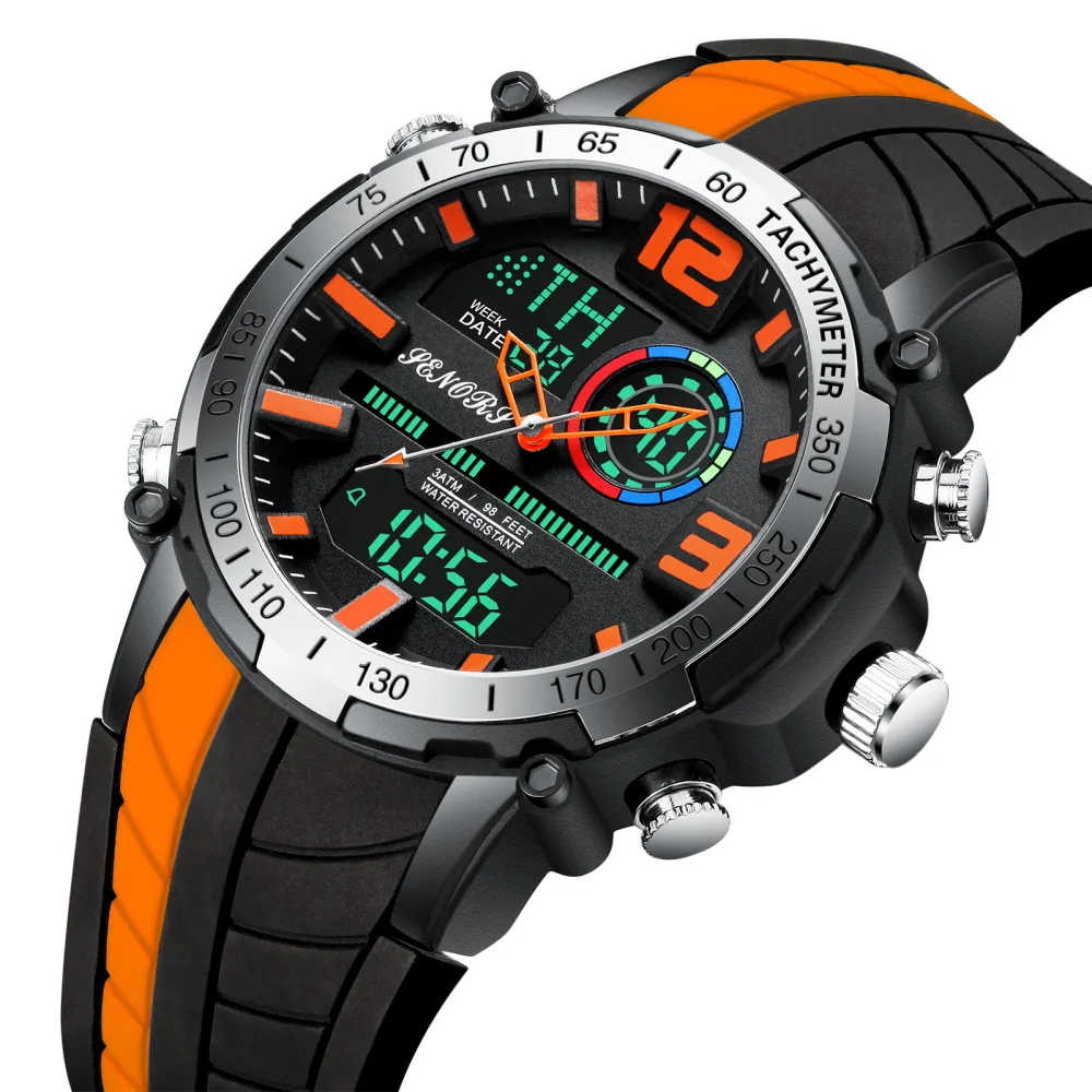 

2020 Explosive SN150 Business Sports Multi-function Dual Display Men's Watch