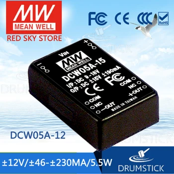 

nice MEAN WELL 2Pack DCW05A-12 12V 230mA meanwell DCW05 12V 5W DC-DC Regulated Dual Output Converter