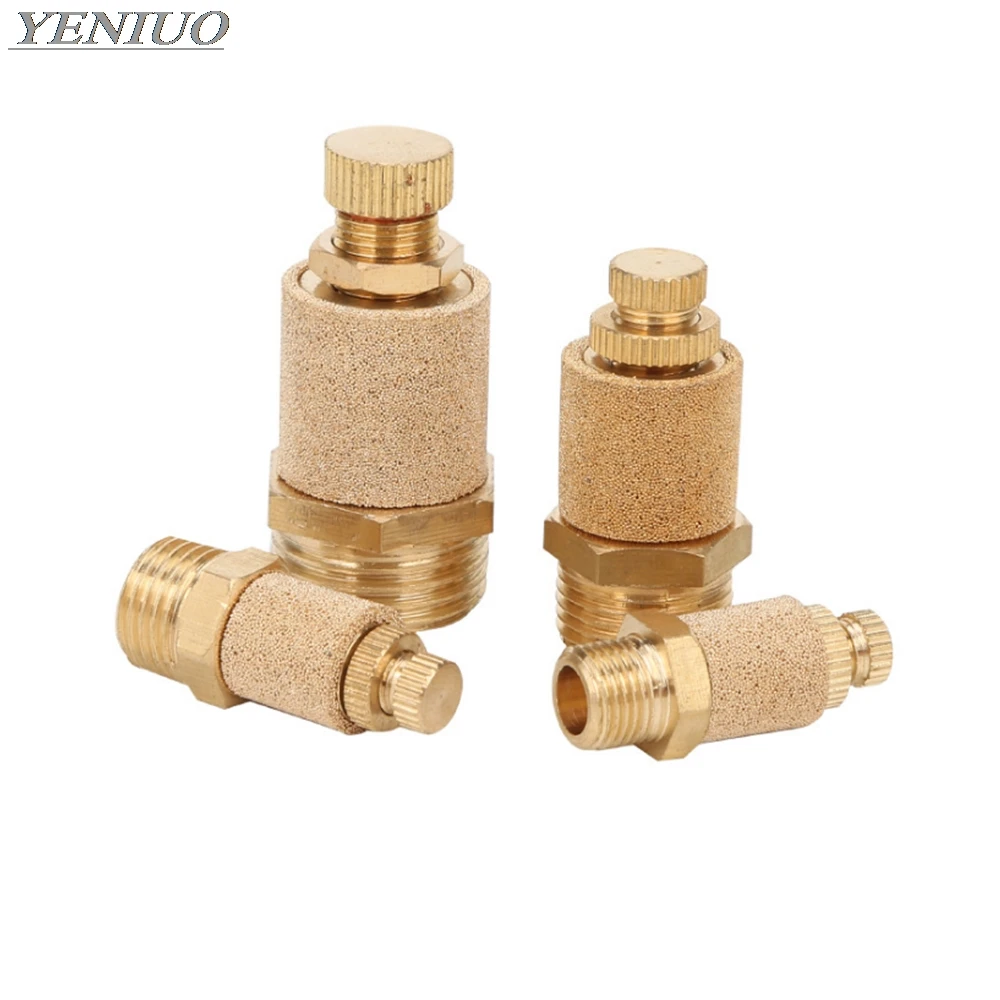 uxcell 2pcs 1//4 PT Thread Adjustable Pneumatic Reduce Noise Silencer Muffler