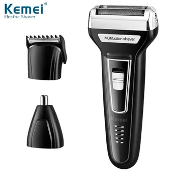 

Kemei 3 in 1 Electric Razor For Men Barba USB Rechargeable Nose Hair Trimmer Men's Electric Shaver Machine Maquina De Barbear