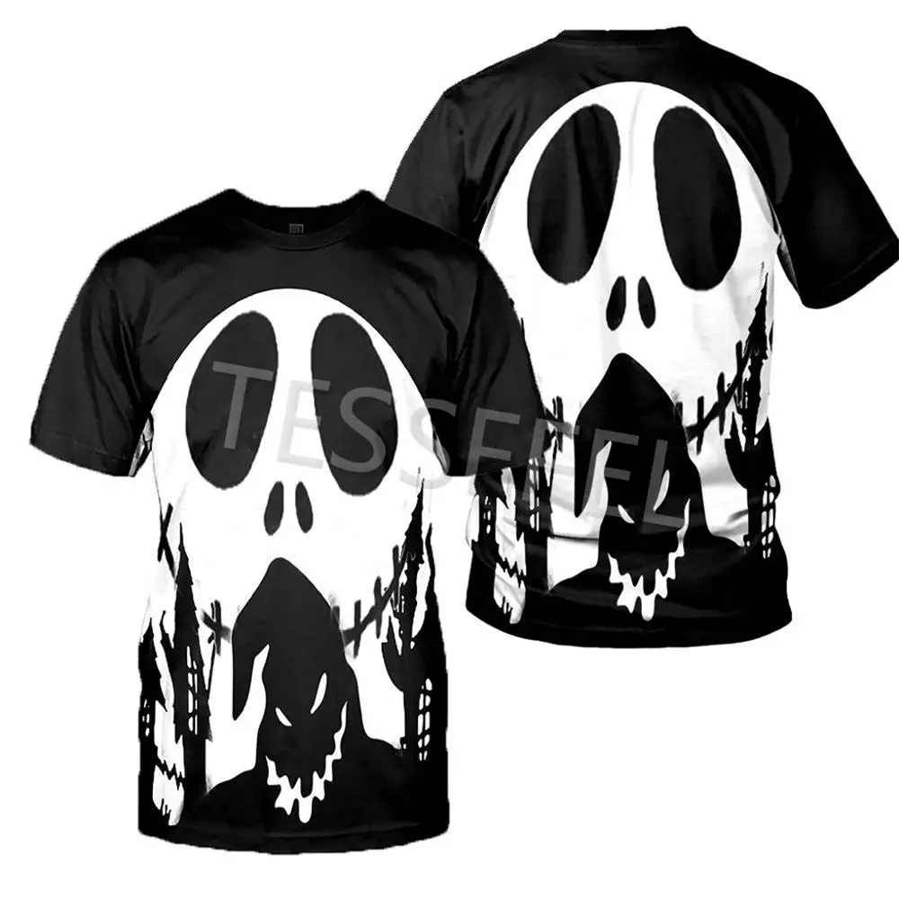 

Tessffel The Nightmare Before Christmas Halloween Party 3D Printed Summer T-shirt Harajuku Street Unisex Clothing No.6