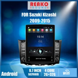 Radio con GPS para coche, reproductor Multimedia con pantalla Tesla DE 2009 pulgadas, 2 Din, navegador, unidad principal, Android, para Suzuki Kizashi 2015 9,7
