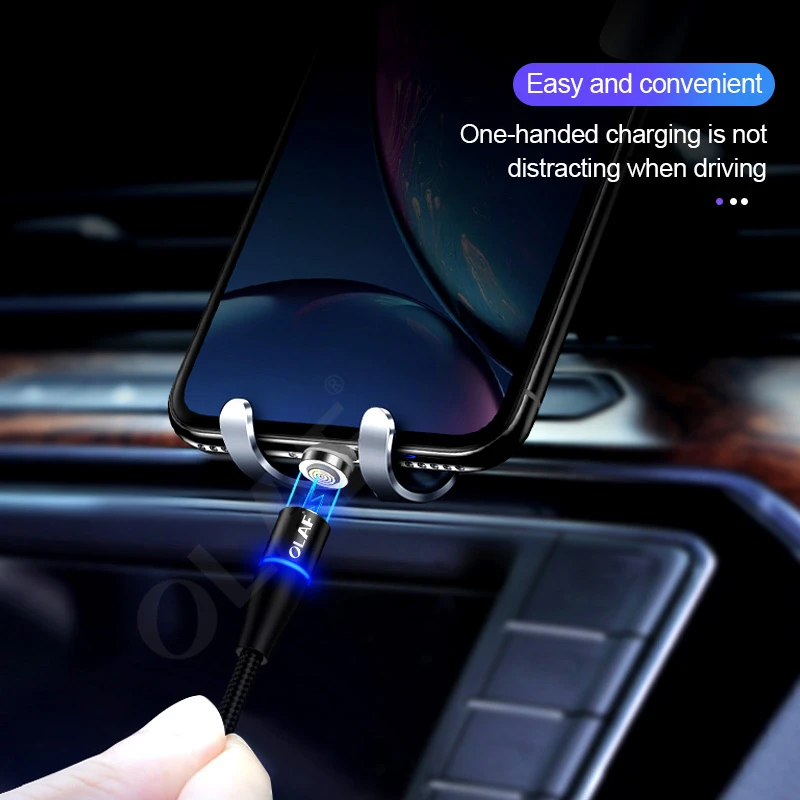 Магнитный кабель 3A Micro USB Type C для Samsung S10 S9 Huawei быстрая зарядка магнитный iPhone 11 X