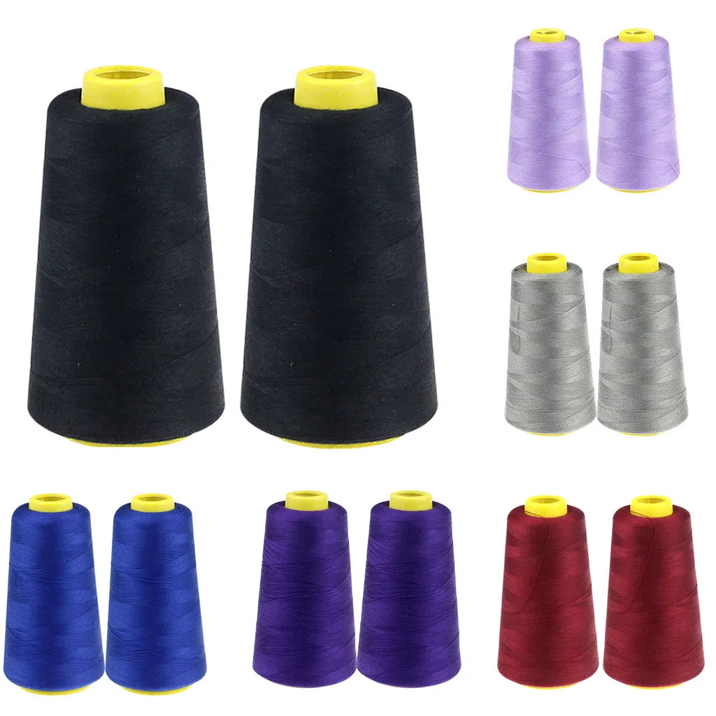 

2PC 2300 Yards Household Color Polyester Strong and Durable Sewing Thread Pagoda Sewing Threads Sewing yarn hilos para coser W5