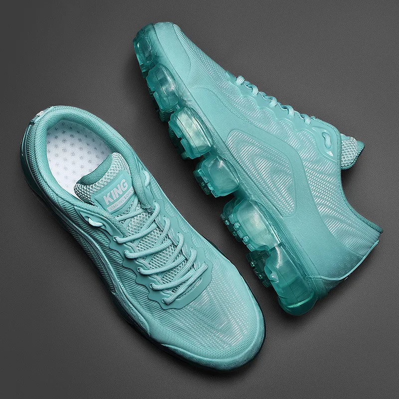 

2020 Spring Large Size MEN'S SHOES Breathable Mesh Sports Footwear Whole Palm Air Cushion Running Trendy Shoes Versatile Travel