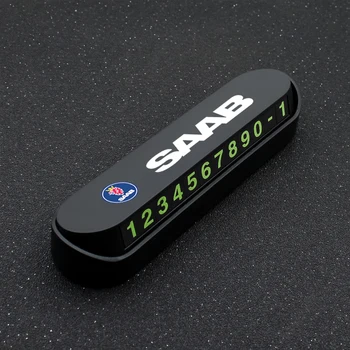

1pcs Car Temporary Parking Card Phone Number Card Plate Telephone Number Car Park Stop For SAAB Car styling Accessories