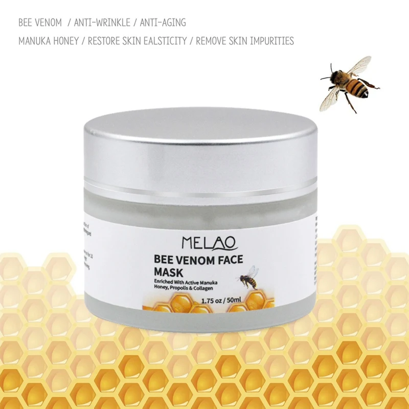 Лифтинг маска для лица Manuka Honey ночная крем против старения морщин Bee Venom
