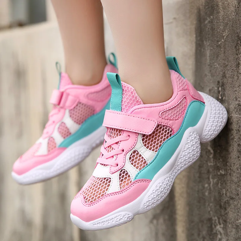 

2019 New Style CHILDREN'S Shoes Summer Girls Athletic Shoes Korean-style Breathable Fly Woven Anti-slip Wearable Big Boy Casual