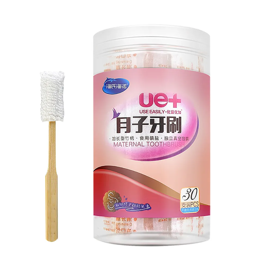 30pcs/Set Disposable Soft Maternal Gauze Toothbrush Pregnant Toothbrushes Super Dense Bristles Oral Care Health Teeth Brush 1024
