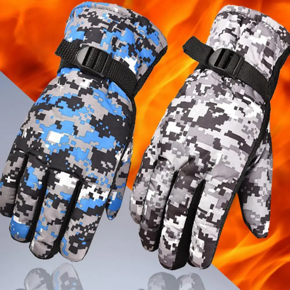 Sports de plein air gants chauds hiver coupe-vent en peluche 7647