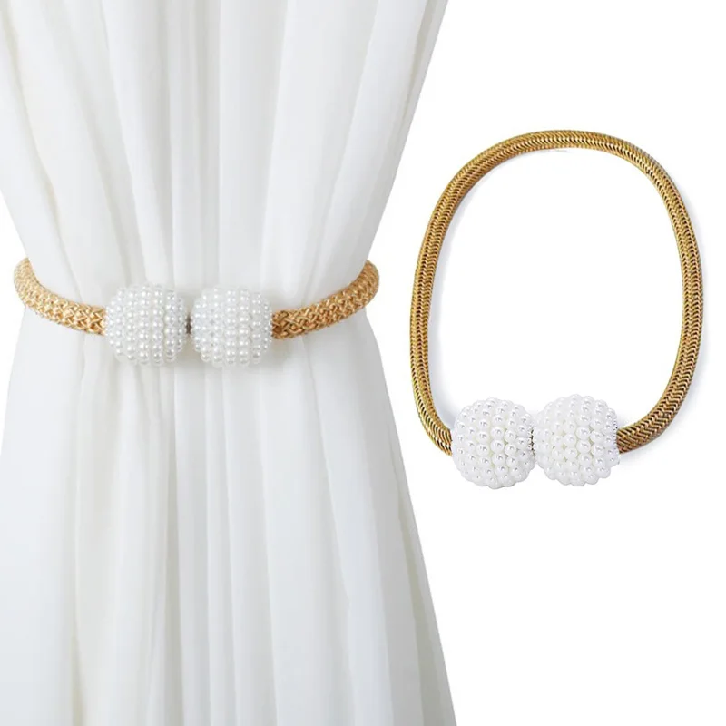 

Magnetic Curtains Tieback Magnet Curtain Buckle Wedding Decor Beautiful Clip Curtains Holder 1pcs Window Gift Creative