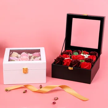 

Valentine's day gift box packaging for girlfriend Romantic eternal flower Ask for a wedding flower box Party Favors candy box