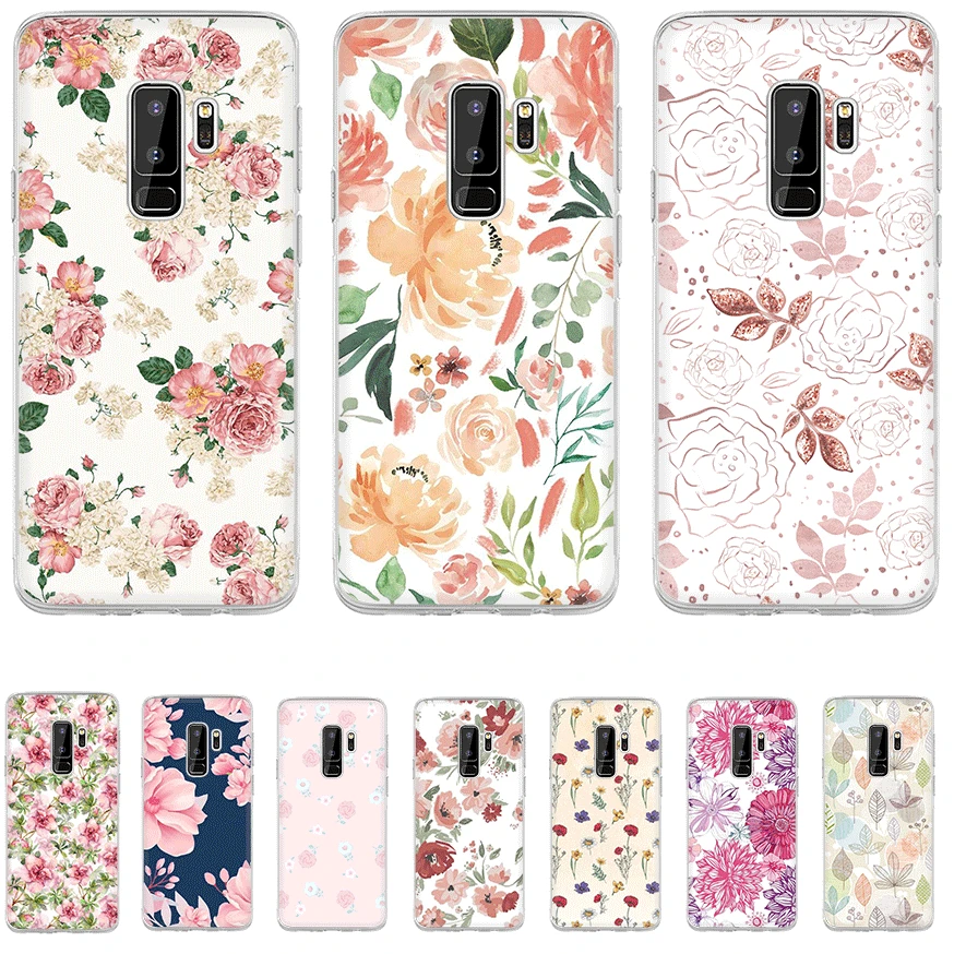 

Phone Case For Samsung Galaxy M10 M20 M30 M40 S6 S7 Edge S8 S9 S10 S10e Plus Note 8 9 S3 S4 S5 Hard Cover Flower Art