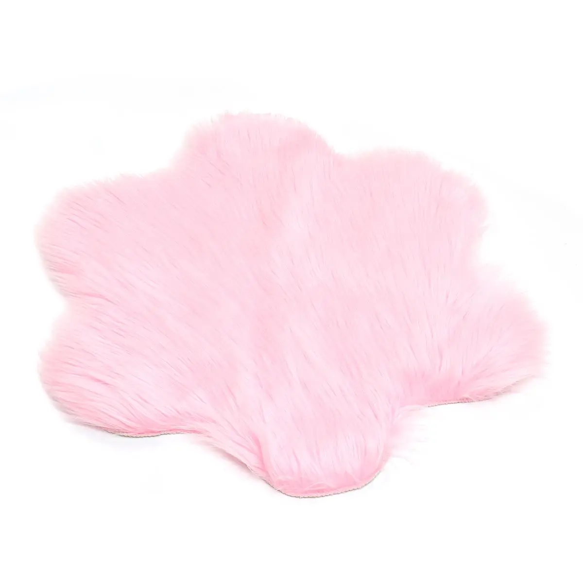 Pink-60CM Пушистые ковры в форме цветка для гостиной Декор Ковер из искусственного меха длинные плюшевые ковры для спальни детская комната мохнатый ковер - Цвет: Pink-60CM