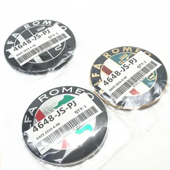 

2pcs 74mm Alfa Romeo Hood Front Bonnet Grill Rear Trunk Car Styling Emblem Logo Rear Tail Bumper Trunk Boot Mark Badge Sticker