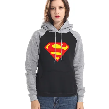 

Women Superman Raglan Hoodies Thick Women Batman Spiderman Sweatshirts New Arrival Women Autumn Outerwear with Hooded