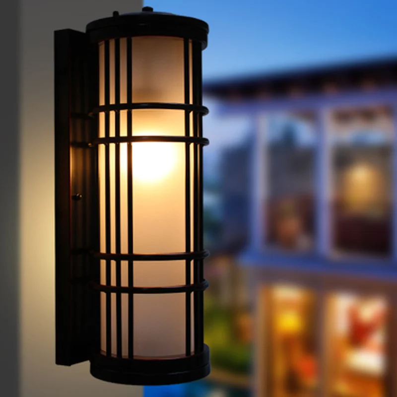 

Large Vertical Outdoor wall lamp fixtures for Balcony Hotel Courtyard Art Deco Big garden outdoor lighting Waterproof Arandela