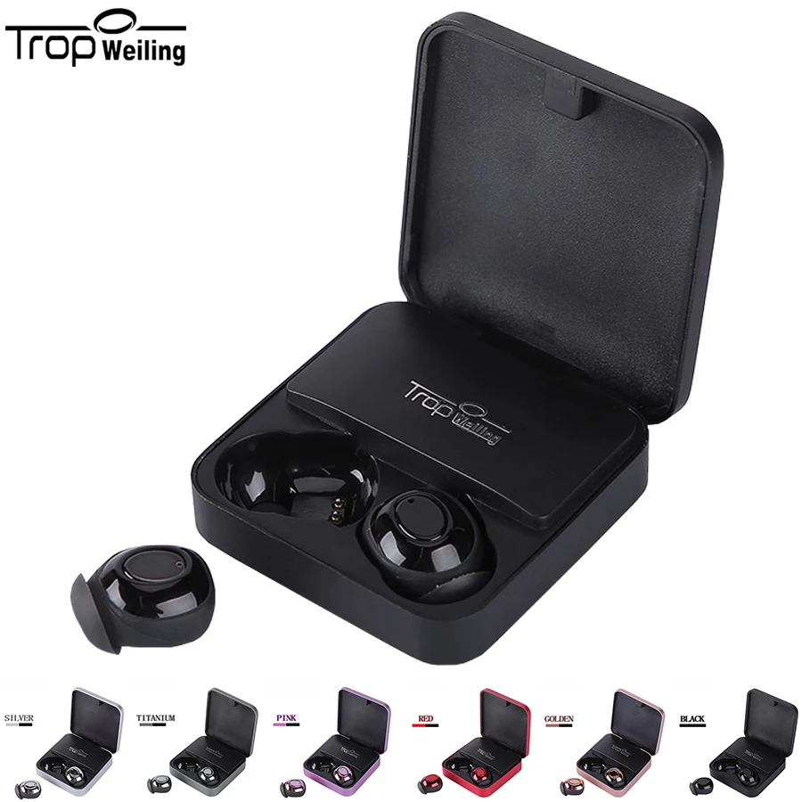 

Tropweiling TWS Wireless Bluetooth 5.0 Earphones Sport Earbuds Headset In Ear With Mic Charging Box for Xiaomi/Samsung/Huawei/LG