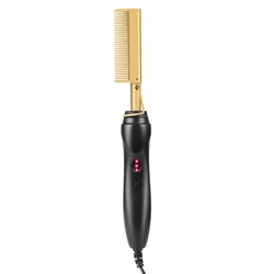 Hair Straightener Multifunction Comb Straightener Electric Hair Straightener Hair Curler Wet Dry Use Hair Flat Iron Heating Comb