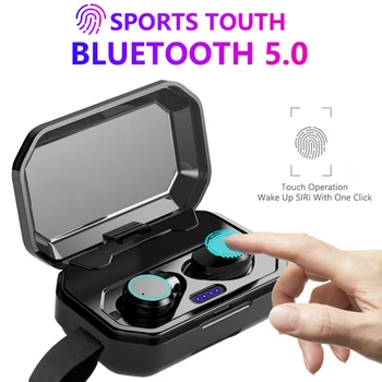 

Bluetooth 5.0 Headset Wireless Earphones TWS In-ear Earbuds Waterproof Stereo Sports for Iphone Xiaomi Huawei Samsung