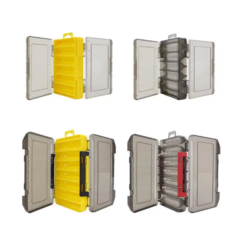 Double Sided Fishing Tackle Box 12 14 Compartments Bait Lure Hook Storage Classified Accessories | Спорт и развлечения