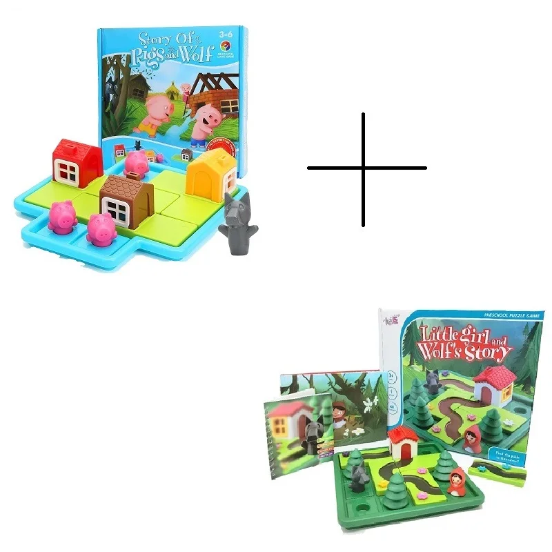 SmartGames Three Little Piggies Deluxe Cognitive Skill-Building Puzzle Game featuring 48 Playful Challenges for Ages 3+ 
