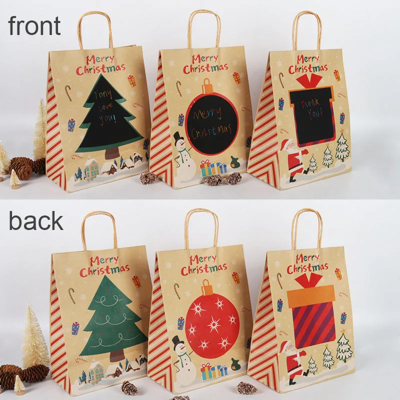 árbol de Navidad gris Logbuch-Verlag 8 bolsas de papel para regalo con ventana pinzas de Navidad bolsas de pastelería. 