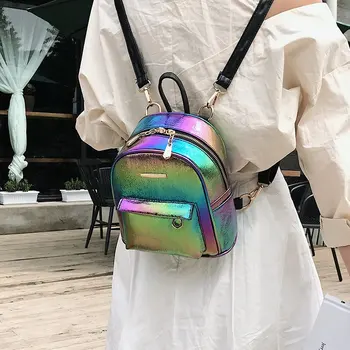 

2020 New Summer Beach Laser Transparent Bag Backpack, Ladies Backpack Student Fashion