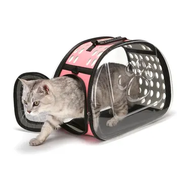 

Cat Dog Universal Travel Out Carrier Bag Transparent Folding Cat Pack Pet Backpack Visible Carrying Box Pet Dog Supplies