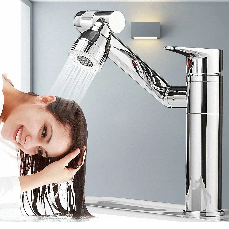 

Hot and Cold 360 Rotating Bathroom Cabinet Hole Faucet Wash Basin Water Mixer Kitchen Tap Torneira Cozinha