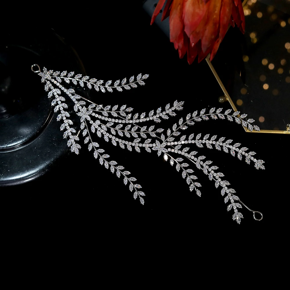 ASNORA Fashion Cubic Zirconia Bridal Headdress Wedding Hair Accessories Dinner Party Side Soft Hair Band Accessories A01031