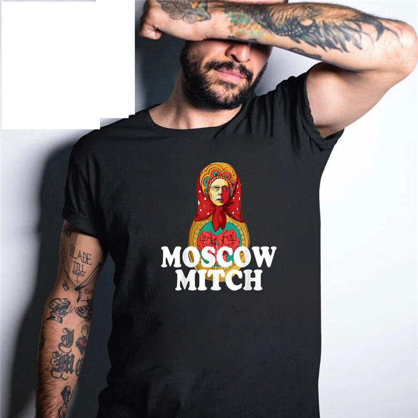 Забавная рубашка Митич анти макконнель Русская Матрешка дич Митч 2Xl 9Xl футболка |