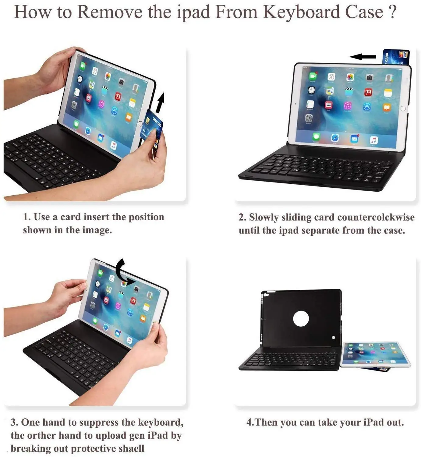 Чехол с клавиатурой для iPad 10 5 чехол книжка подсветкой 7 цветов нового Air дюйма