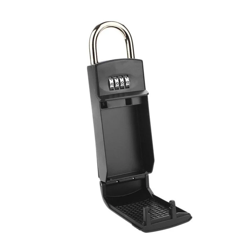 4 Digit Combination Password Key Storage Box Organizer Security Door Padlock Safe Zinc Alloy Free Installation with Hook