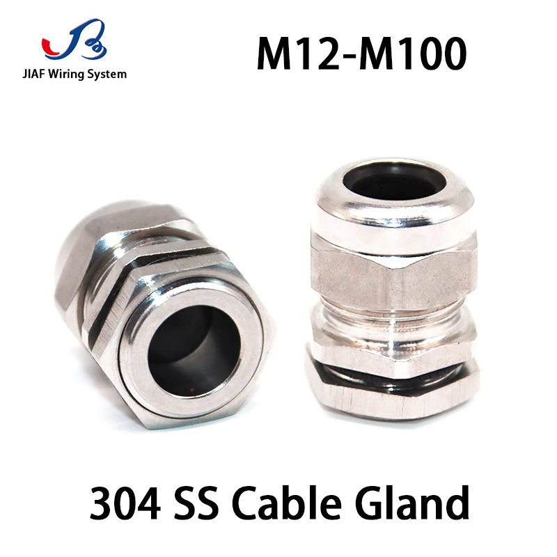 Cable Gland Electrical Connector Waterproof Stainless Steel Cable Gland M32*1.5 Connector M50 IP68 Cable Joint Wire Lock ConnectorM12/16/18/20/25/40/50/63*1.5