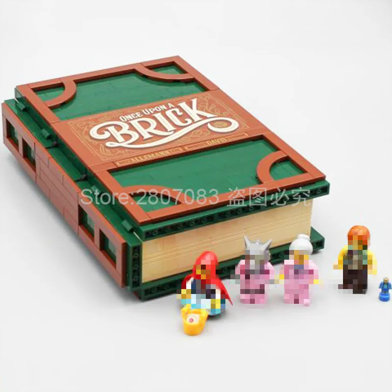 

SY1248 Idea Series 859Pcs Pop-Up Book Little Red Riding Hood Fairy Tales Book Building Blocks Brick Set Toys Compatible 21315