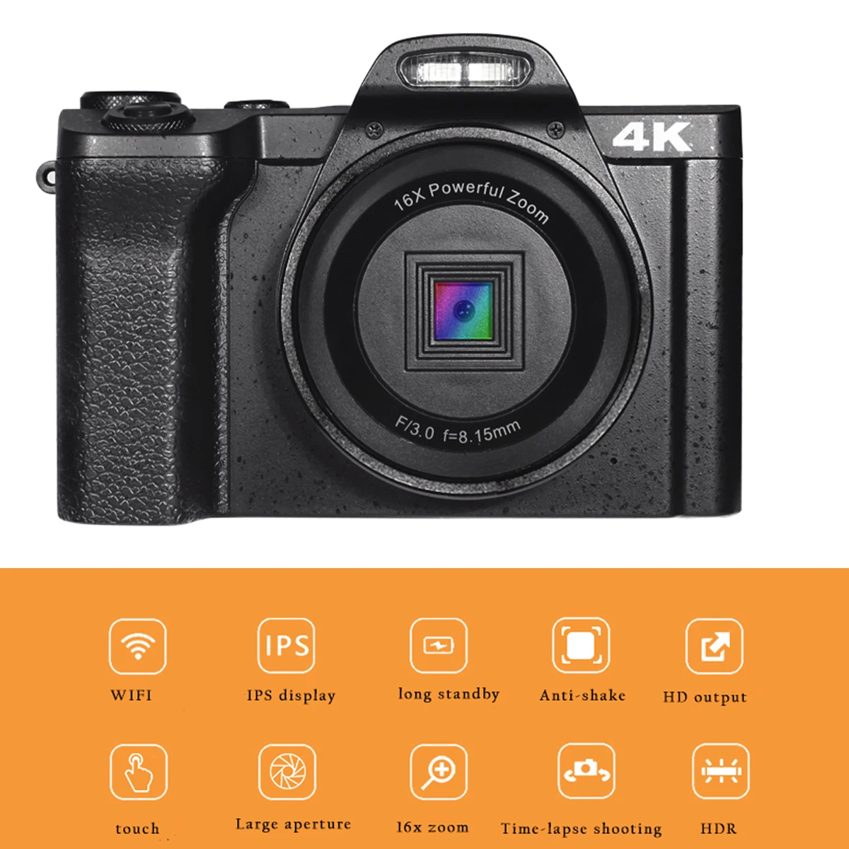 Спортивная Цифровая видеокамера 16XZoom WIFI 4K Ultra HD 1080P HDR Экшн-камера с сенсорным