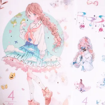 

1 Pack Creative Japanese Girl Washi Stickers Scrapbooking DIY Small Fresh Diary Decorate Sticker Children Label Stationery