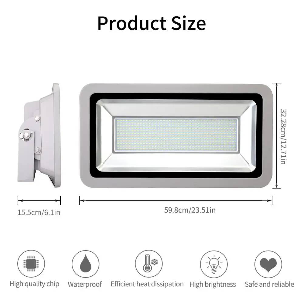 500W LED Flood Light SMD Outdoor Lamp Cool White High Brightness CE Approved And Rohs Compliant brightest flood light