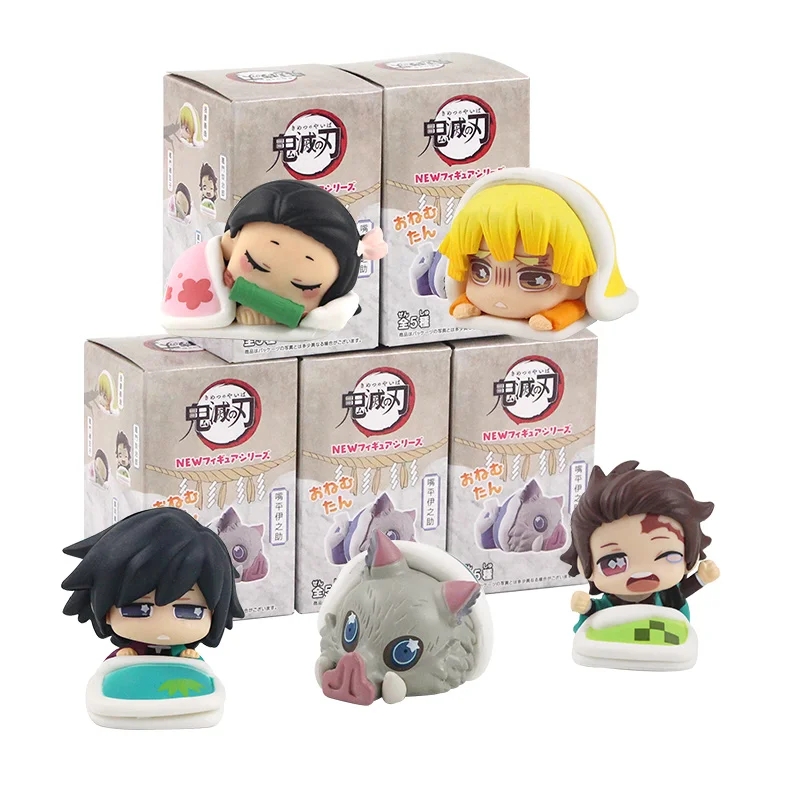Фигурки убийцы демонов 5 шт. Tanjirou Kamado Nezuko Agatsuma Zenitsu японская аниме игрушки |