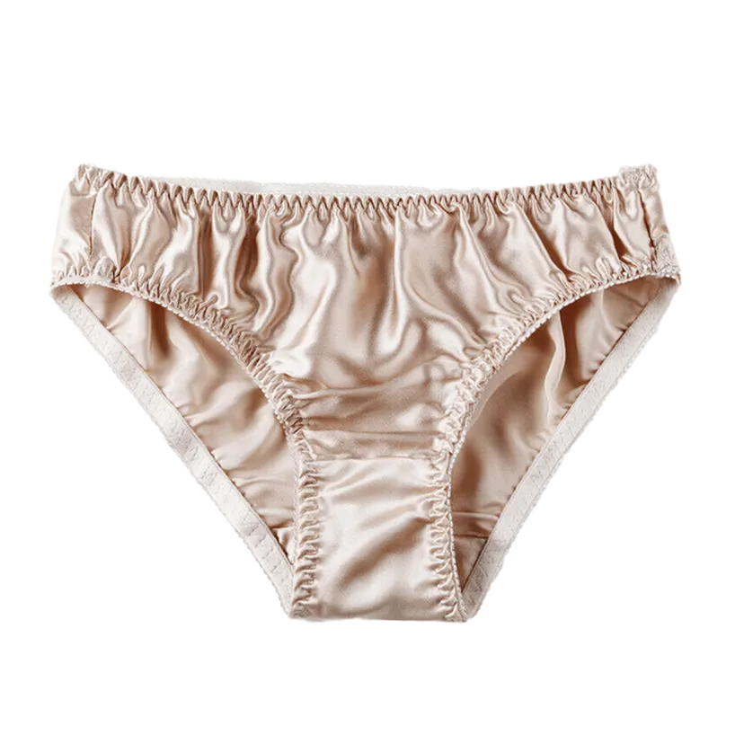 Sexy Real Silk Women's Underwear Seamless Panties Female Briefs Ladies ...