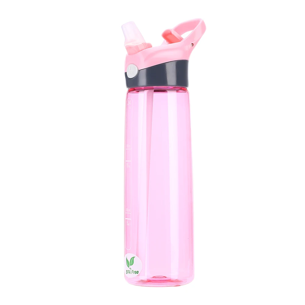 Pink Велосипедная бутылка для воды для велосипеда Велосипедное оборудование многоцветный Кемпинг с соломенной водой чашки велосипеда - Цвет: Pink