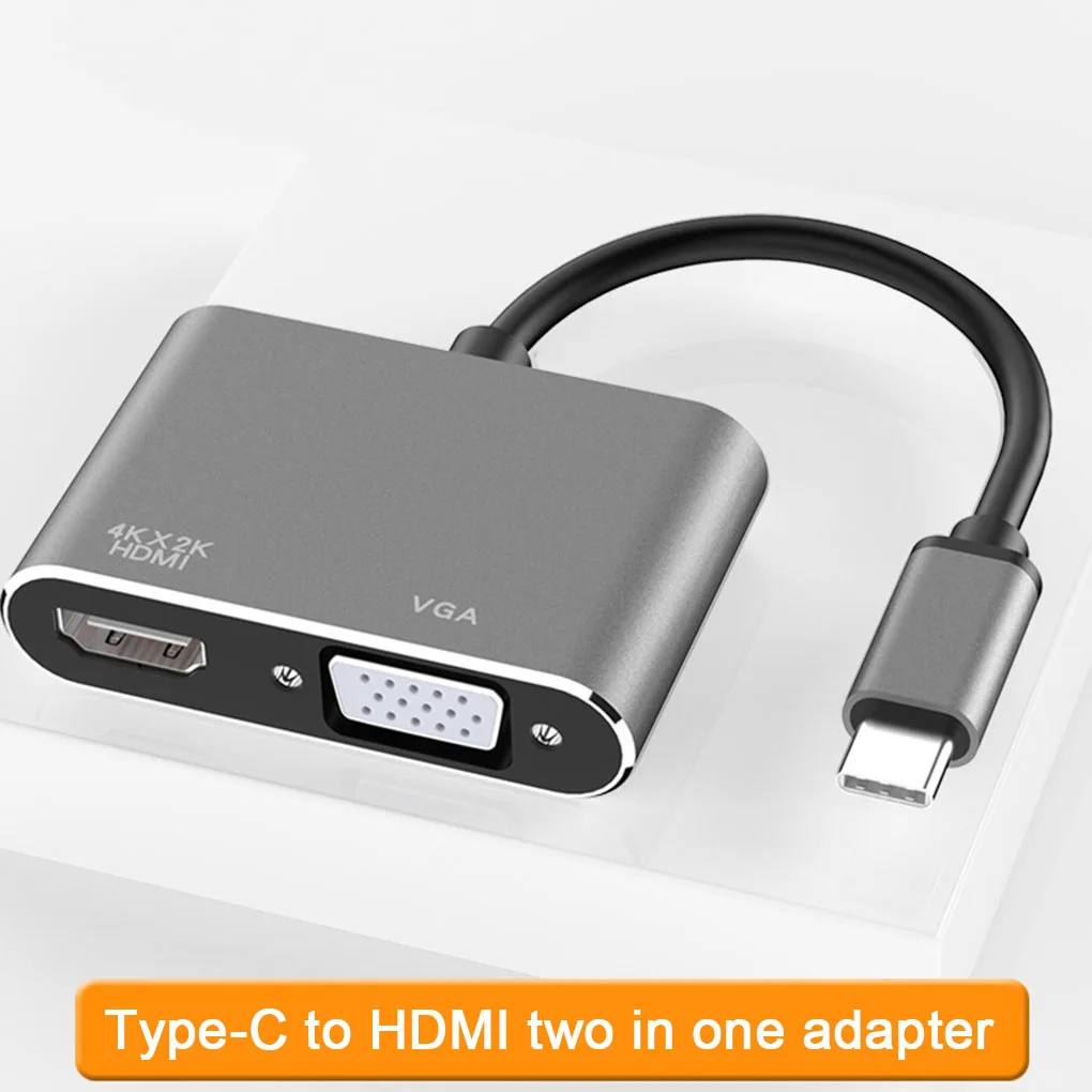 

Type C Hub Type-C to HD VGA Cable Converter Computer Laptop Docking Station USB 3.1 4K Video Adapter Adaptor for Macbook