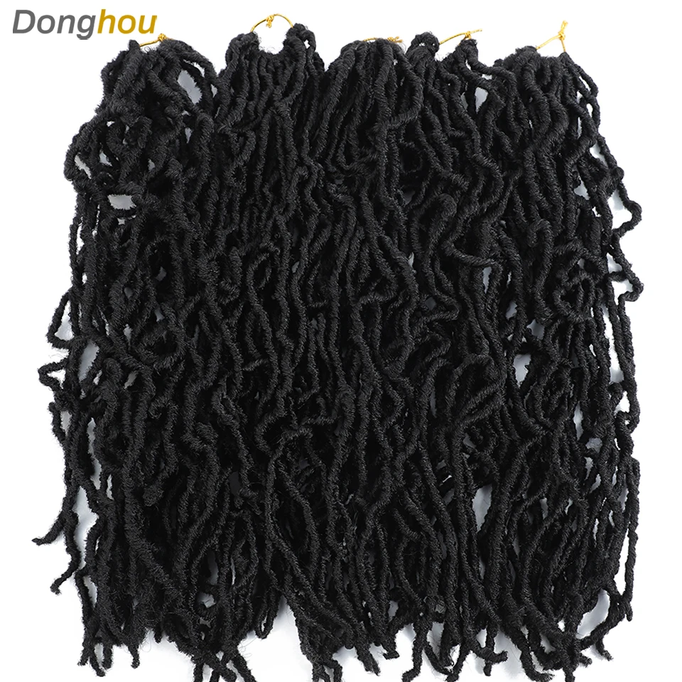 polegada novo faux locs crochê cabelo pacotes deusa faux locs crochê tranças macio locs sintético trança de cabelo