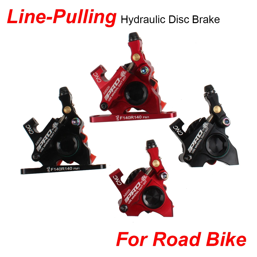 

PRO 140mm Floating Brake Rotors CNC Alloy Road Bicycle Oil Disc Brake Caliper Line Pulling Hydraulic Disc Brake Road Bike
