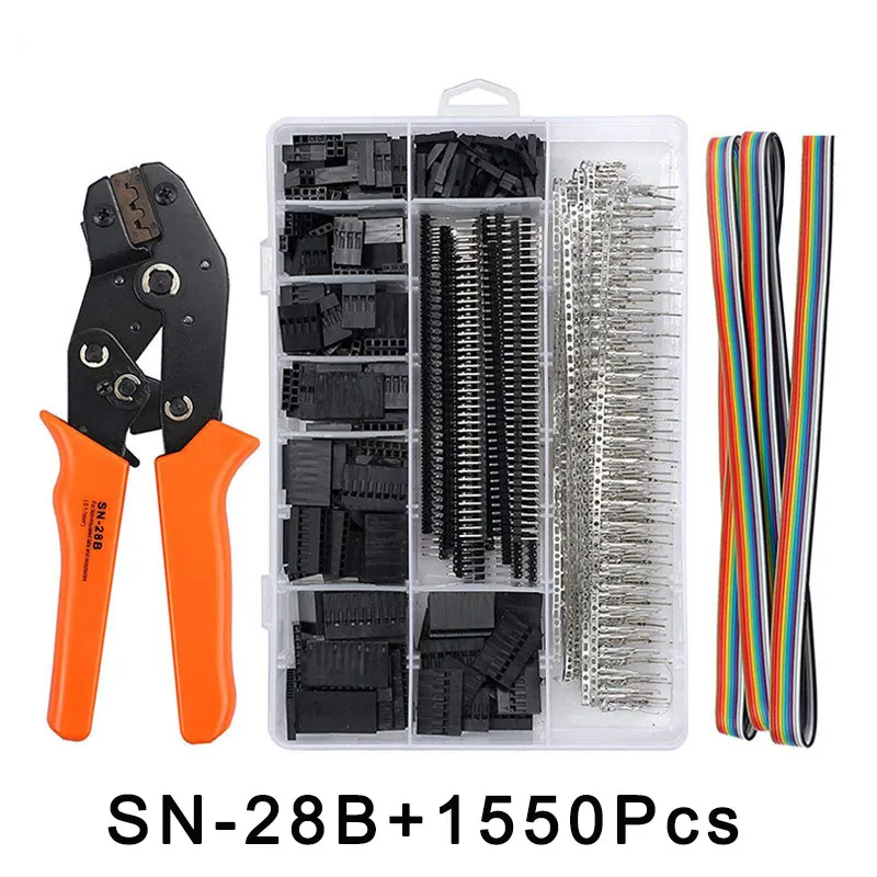 Conector do Carro Alicate Elétrico Pces Terminal Fio 2.8mm 0.3-1.5mm2 Friso Ferramentas Kit Sn-28b Alicates 23-13awg 1550