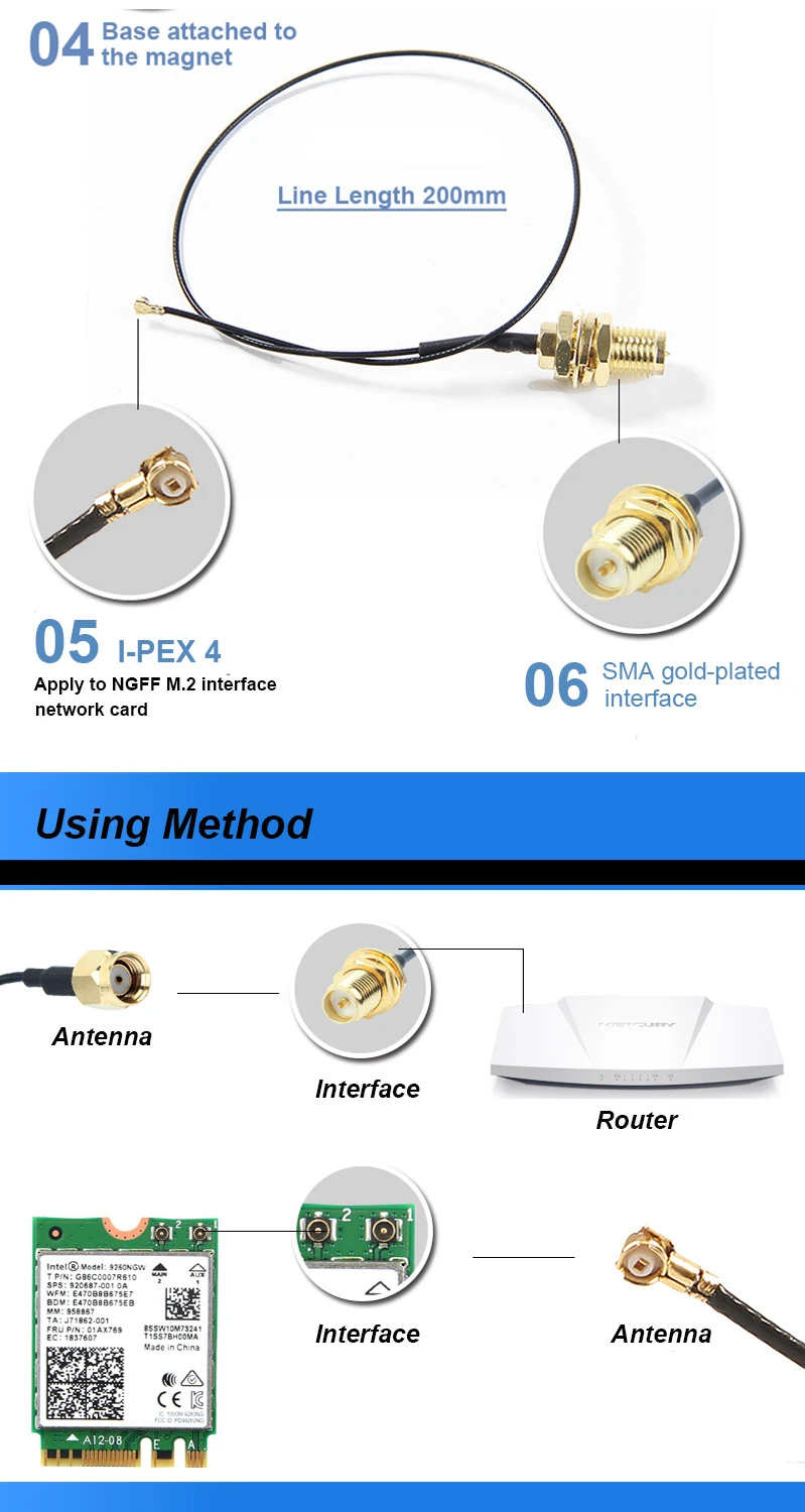 AX210, AX200, 9260NGW, Cartão WiFi, Desktop