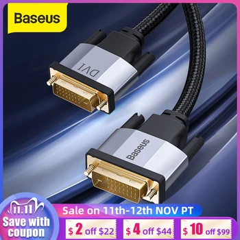 

Baseus DVI Cable 2K DVI-D Cable Male DVI to Male DVI Cord for HDTV Projector Multimedia 24+1 DVI D Vedio Dual Link Cable Line