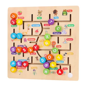 

Letter Matching Game Toys for Toddler Wooden Puzzle Learning Kids Color Recognition M09